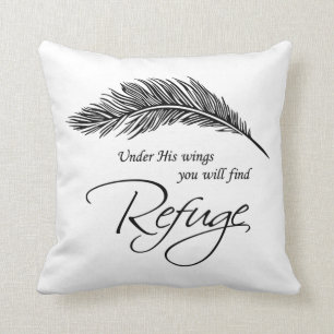 Bajo Sus Alas Encontrarás Cojín decorativo De Refu