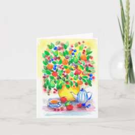 Bajo tarjeta de felicitación Fruitberry Tree
