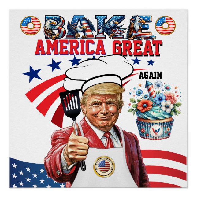 BAKE America Gran Poster de nuevo (Anverso)