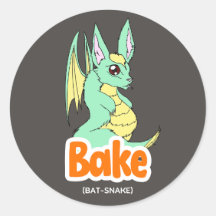 Bake (Bat + Snake) Pegatina lindo
