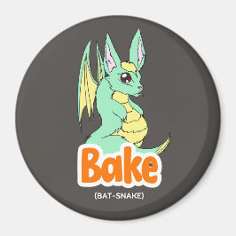 Bake (Cat + Bake) Círculo corto y imán cuadrado