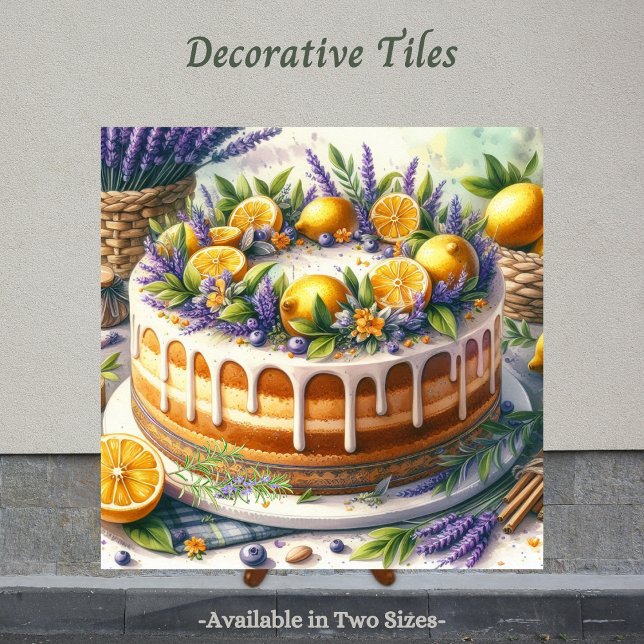 Bake con tradición, Bake con amor, baldosas grande (Italian inspired decorative tile. Perfect tile to display in the kitchen.)