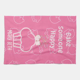 Bake happy pink Kitchen Toallas