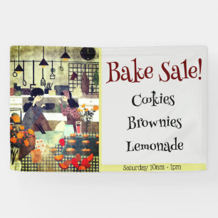 ¡Bake Sale! Pancarta de Art Taupe de ilustracion