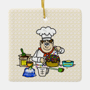 Bake With Love Funny Ornamento De Navidad