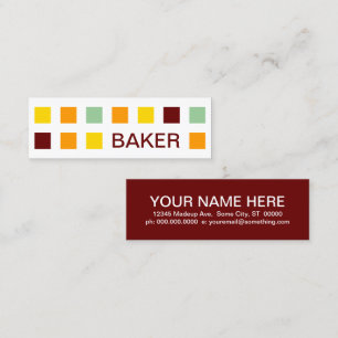 BAKER (cuadrados mod) Mini tarjeta de visita