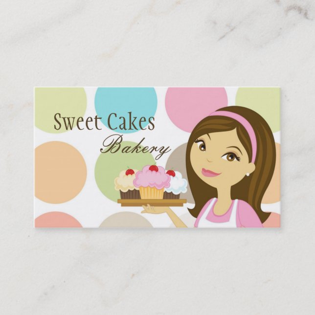 Baker Cup Pasteles Panadería Trajes Dulces Tarjeta (Anverso)