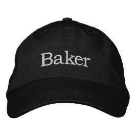 Baker Embroidered Gorra : Blanco y negro