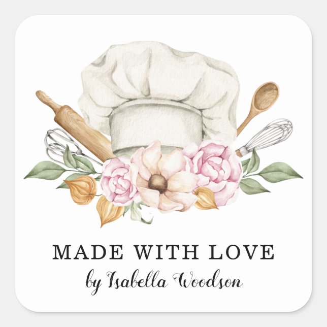 Baker Pastry Herramientas Del Chef De La Etiqueta  (Anverso)