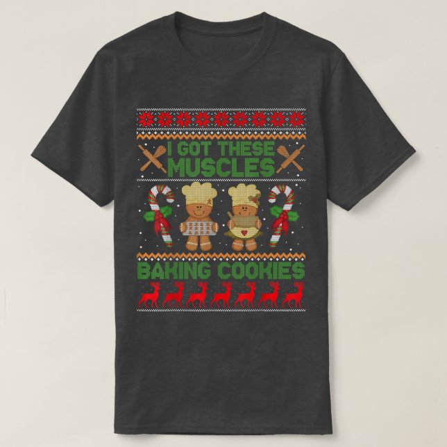 Baker Ugly Christmas Baking Cookies Sweater  (Diseño del anverso)