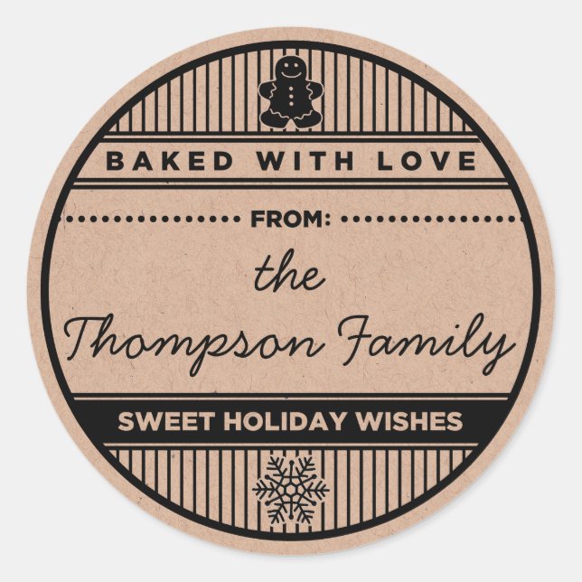 Bakes With Love Pegatinas (Anverso)