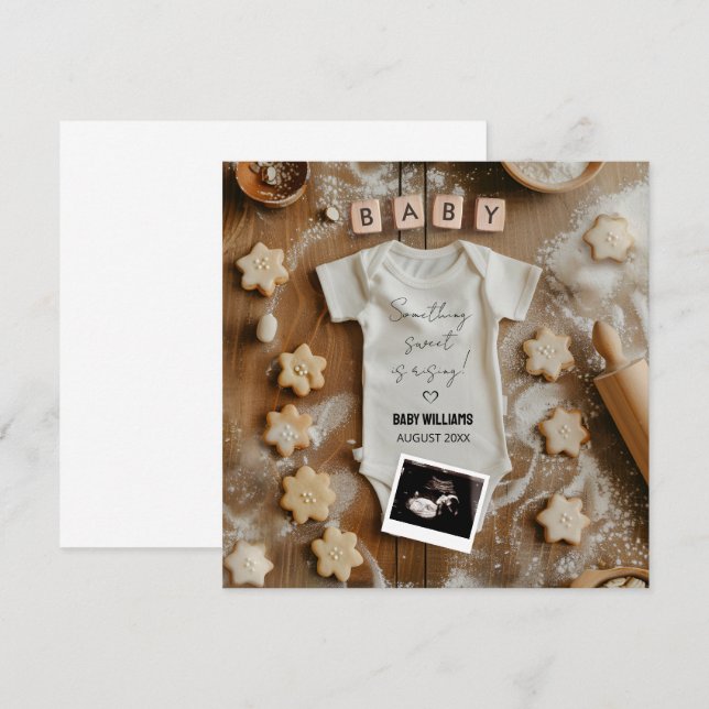 Baking Baby Invitación Card (Anverso / Reverso)