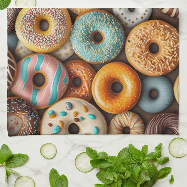 Baking Donuts Kitchen Toalla (Doblado)