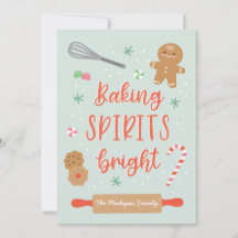 Baking Spirit Bright Holiday card