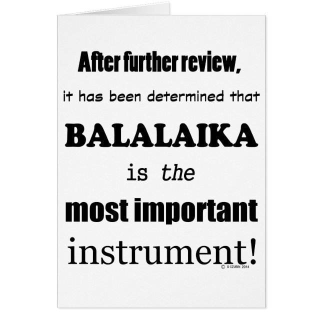 Balalaika Instrumento Más Importante (Frente)