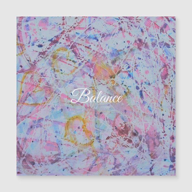 ​"Balance" Abstract Watercolor Magnetic Card (Anverso)