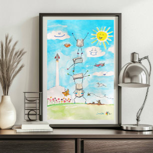 Balance de arte contable Poster contable de libros