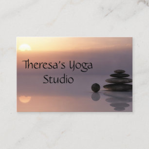 Balancear tarjetas de negocios de yoga Zen