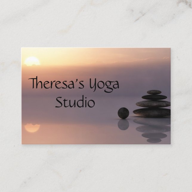 Balancear tarjetas de negocios de yoga Zen (Anverso)