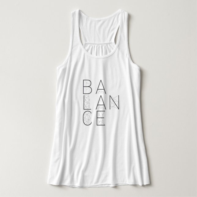 Balanceo de la tipografía geométrica | Tank Top (Diseño del anverso)