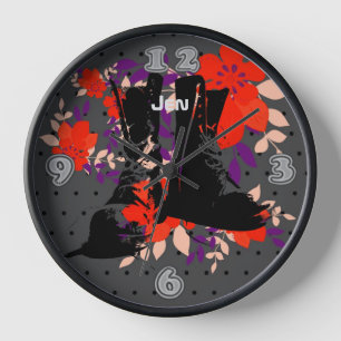 Balancines punk Boots Cuadrado personalizado reloj