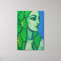 Balanis, dryad, hojas verdes, diosa forestal, arte