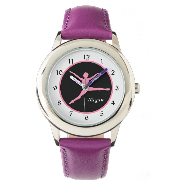 Balanza rosa balerina niños reloj (Anverso)