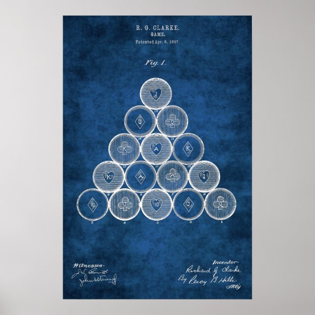 Balas Billiard Patente Art #1 Decoración De Habita (Frente)