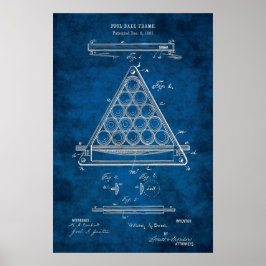 Balas Billiard Patente Art #3 Decoración De Habita