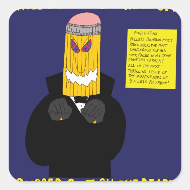 Balas Bourbon Pencilneck pegatinas (Anverso)