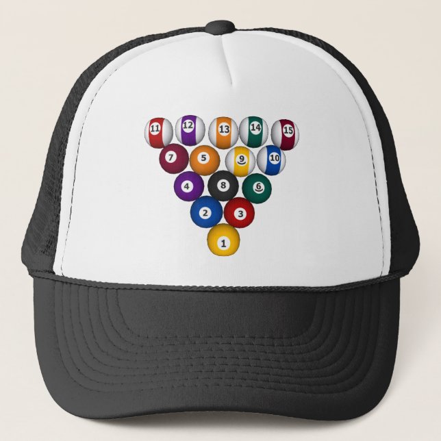 Balas de billar / Sombrero de camionero Personaliz (Anverso)