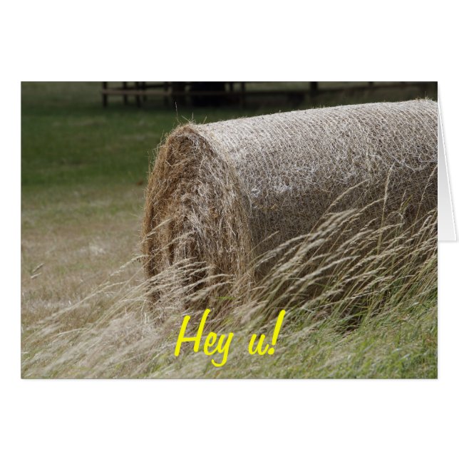 Balas de heno, tarjeta del día de la madre. (Anverso (Horizontal))