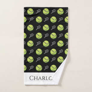 Balas verdes de tenis y deportes de raquetas blanc