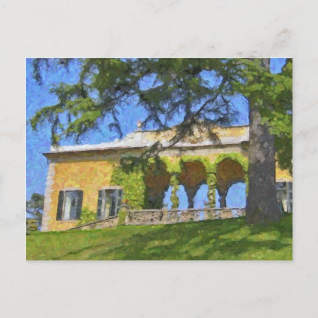 Balbianello Balaustre en Como, postal (Anverso)