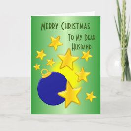 Balbuceo con Stars Husband Navidad Tarjeta de vaca