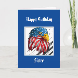 Bald Eagle Birthday Tarjeta militar especial de la