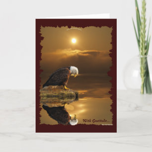 Bald Eagle Gratitude Tarjeta de saludo