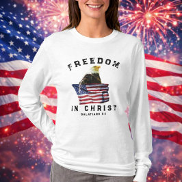 Bald Eagle & USA Flag Patriotic Christian Sweater