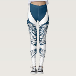 Bald Eagle Wing Sketch Leggings para el 4 de julio
