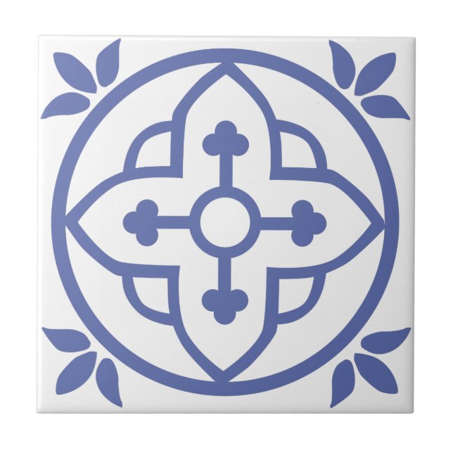 Baldosa azul marroquí 3 (Frente)