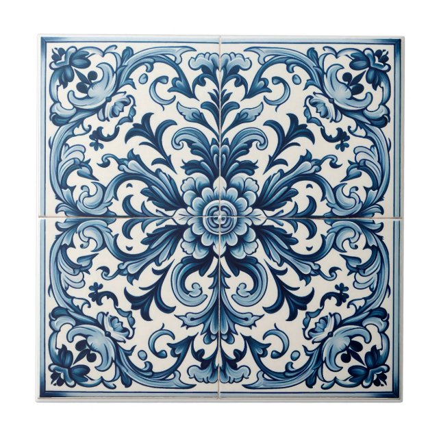 Baldosa azul portuguesa (Frente)