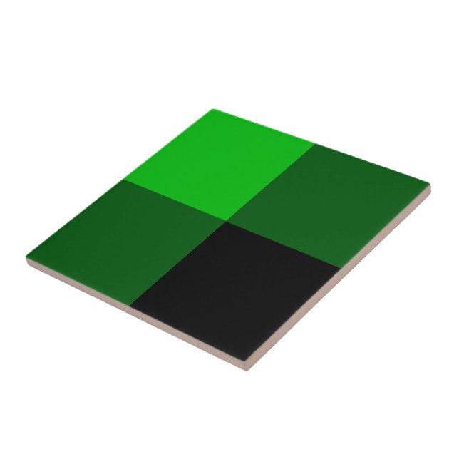 Baldosa cerámica Black Green Check (Lado)