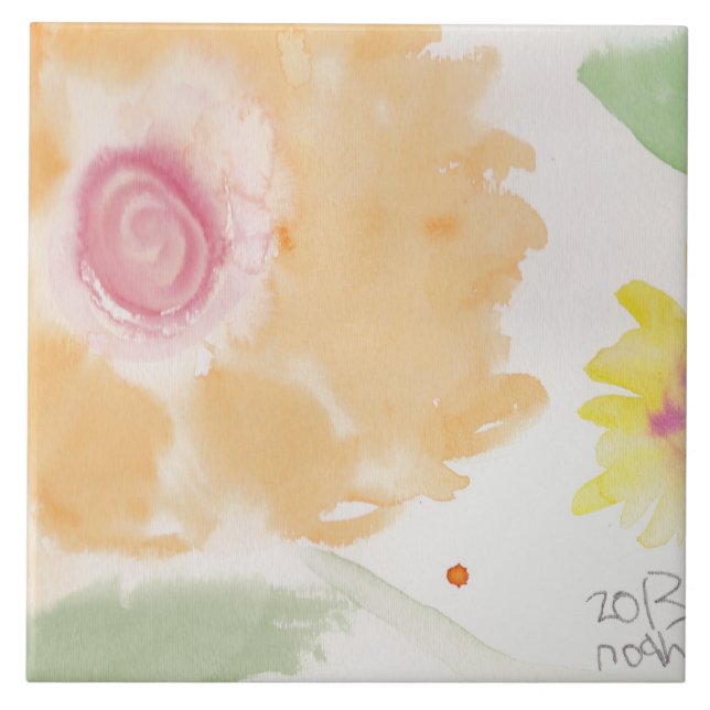 Baldosa cerámica brillante y alegre (Frente)