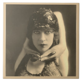 Baldosa cerámica con cara de Vintage Dancer