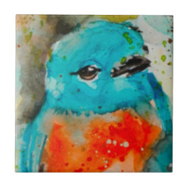 Baldosa cerámica de acuarela única