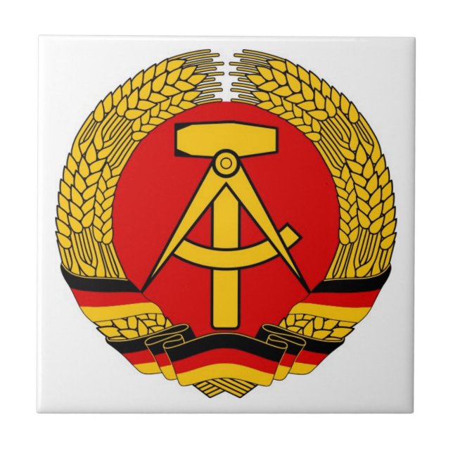 Baldosa cerámica de Alemania la Alemania Oriental (Frente)