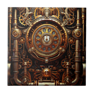 Baldosa cerámica de arte Steampunk