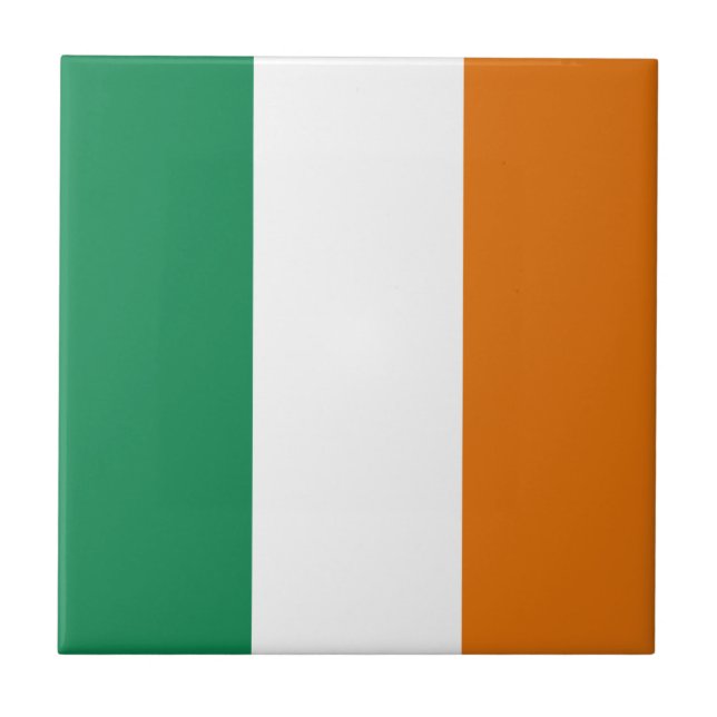 Baldosa cerámica de bandera de Irlanda (Frente)