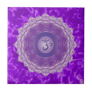 Baldosa cerámica de Chakra de la corona