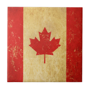 Baldosa cerámica de diseño de cosecha de bandera d